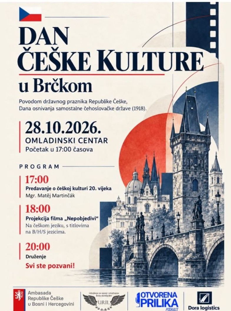 Plakat — Dan češke kulture u Brčkom, 28.10.2026.